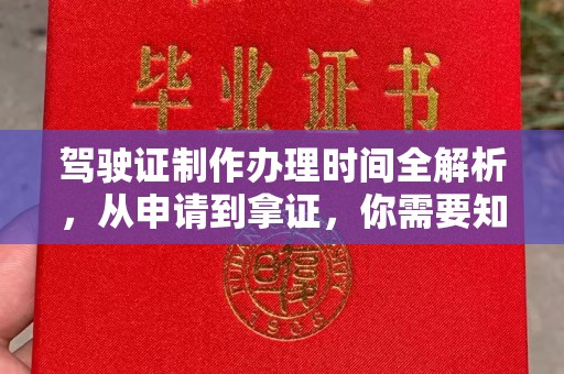 咸宁驾驶证制作办理时间全解析，从申请到拿证，你需要知道的一切
