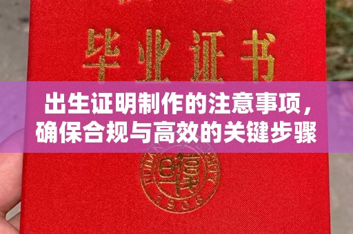 咸宁出生证明制作的注意事项，确保合规与高效的关键步骤