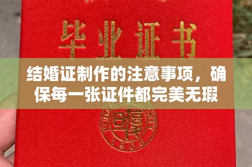 咸宁结婚证制作的注意事项，确保每一张证件都完美无瑕