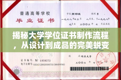咸宁揭秘大学学位证书制作流程，从设计到成品的完美蜕变