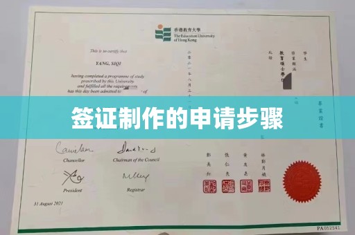 咸宁签证制作的申请步骤