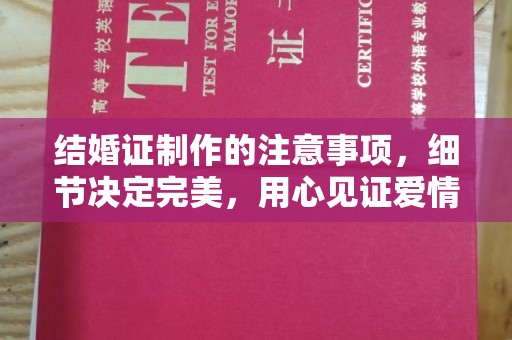 咸宁结婚证制作的注意事项，细节决定完美，用心见证爱情